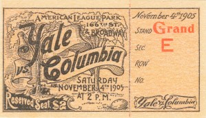 1905 Yale vs. Columbia Football Ticket Art
